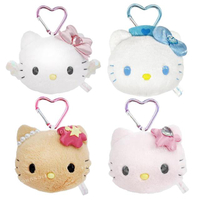 小禮堂 Sanrio 三麗鷗 Hello Kitty 愛心扣環玩偶隨身鏡 (90's系列)