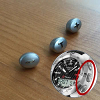 titanium color button "T""+""-"pusher for TS Tissot T-Touch Collection Expert Compass 43.6mm T013.420 quartz watch parts tools