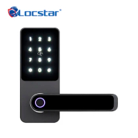 Locstar Fingerprint Password Bedroom Security Gate Locks Ttlock Biometric Mortise Key Smart Electric Deadbolt Door Lock