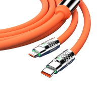 Cáp USB cho điện thoại di động 3 trong 1 với sạc nhanh 3A 120W và lớp bảo vệ dệt kim dùng cho power 