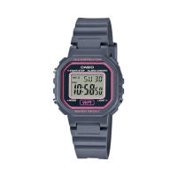【CASIO 卡西歐】中性女錶 電子錶 橡膠錶帶 防水(LA-20WH-8A)