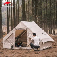 Naturehike Outdoor Cotton Series Inflatable Tent Big Space 6.3㎡ Rainproof Hut Portable Travel Family Tent With Air Pump