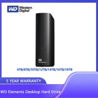 WD 4TB 8TB 10TB 12TB 14TB 16TB 18TB Elements Desktop External Hard Drive USB 3.0 External Hard Drive For Plug-And-Play Storage