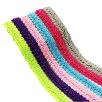 25 Yds Lace Ribbons Crochet Centipede Braided Trims Diy GIMP Appliqued Nylon Dress Light Decoration 1.2cm Wide