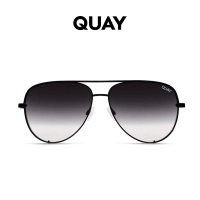 QUAY AUSTRALIA High Key Extra Large - Black/Fade Aviator Sunglasses