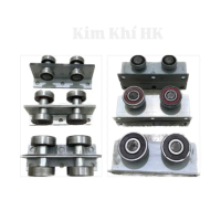 Phụ Kiện Cửa Sắt, Bánh Xe Cửa Lùa Chịu Lực 200Kg, Chịu Tải 4 Bi Chạy Máng