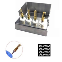 Dental Tool Stainless Steel Bone Drill with Disinfection Box Self Grinding Bone Meal Drill for Dental Implant Autoclavable