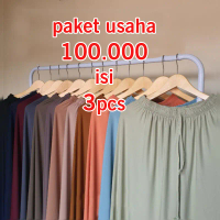3 PCS Kulot Jumbo Celana Daily Kulot Wanita Highwaist