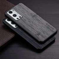 Case for OnePlus 9 Pro 9R 9RT 5G funda bamboo wood pattern Leather phone cover Luxury coque for OnePlus 9 Pro case capa