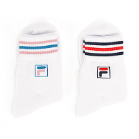 Fila [SCU-7003-WPN] 中筒襪 運動 休閒 舒適 潮流 百搭 棉質 台製 兩入 白粉 白藍