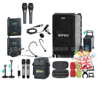 【MIPRO】MA-727 5.8G無線新豪華型無線擴音機(手持/領夾/頭戴多型式可選 街頭藝人學校教學會議)