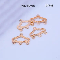 20 Pcs-Lucky Clouds Jewelry Charms 20x16mm KC Gold Brass clothes rack Shape Charms Pendant,DIY Jewelry Crafts Supplies -AD