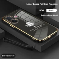 Casing Maple Terbaru VIVO V60 LITE / VIVO V60 5G Softcase Elektro Plating VIVO V60 LITE HITAM