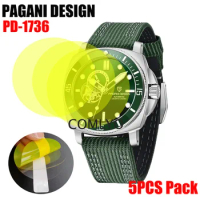5PCS Pack For PAGANI DESIGN Mechanical Watch Screen Protector PD-1736 Soft Film Ultra Thin Cover HD TPU Scratch Resistant