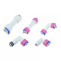 RO Water Elbow Straight Check Valve Quick Coupling Fitting 1/4 3/8 Hose 1/8" Male Reverse Osmosis System Plastic Pipe Connector