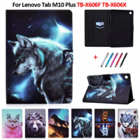 For Lenovo Tab m10 fhd plus Case 10.3 Animal Painted Leather Tablet Cover Funda For Lenovo Tab M10 Plus Case TB-X606F TB-X606X