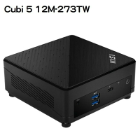 【享最高折300】MSI 微星 Cubi 5 12M-273TW 商用迷你電腦(i7-1255U/16G/1TB/W11P)