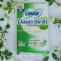 Charm 16pads Daun Sirih Cegah Bau Pembalut Wanita Wings Ekstrak Herbal Ansept Herbal Perlindungan Hi