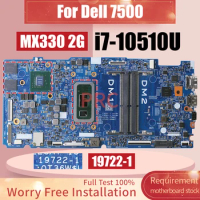 19722-1 For DELL 7500 Laptop Motherboard SRGKW i7-10510U MX330 N17S-G3-A1 2G 0V32GF Notebook Mainboard