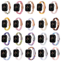 uhgbsd 45mm 44mm 41mm 40mm 42 38/Ultra 49mm/SE Bracelet For IWatch 8 Resin Watch Band AppleWatch 34567/se Butterfly Strap