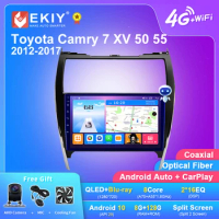 EKIY Android 10.0 Car Radio For Toyota Camry 7 XV 50 55 2012-2017 Car Radio Multimedia Video Player Navigation GPS 2 Din Carplay