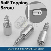 OFS - Baut Ambalan Bulat Besi Kayu Funiture | Sekrup Pen Penyangga Ambalan Sekat Kabinet | Paku Skru
