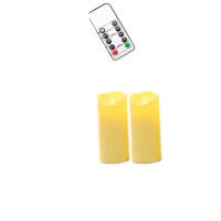 1 or 2 Pieces Remote Control Flameless Decorative Candles Home,Timer LED Pillar Dancing Battery Powered Electronic Fake Candles