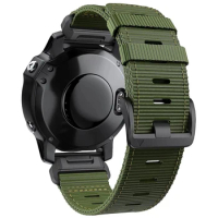 Tactical Braided Nylon Watch Band For Garmin Fenix 7X 7 Pro 6 6X 5 5X Plus/Epix Gen 2/MARQ/TACTIX/965 QuickFit 22mm 26mm Strap