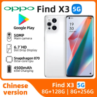 Oppo Find X3 5g Smart Phone 6.7" 120HZ AMOLED NFC Snapdragon 870 50MP 65W SuperVOOC 8GB Ram 256GB Rom Original used phone