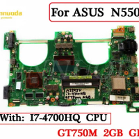 Original for ASUS N550JV laptop motherboard N550JV I7-4700HQ GTX750M 2GB REV 2.0 tested good free shipping