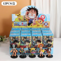 One Piece 12pcs Blind Box Toy Anime Figure Luffy Model Sailor Moon Figurine Model Doll Collect Birthday Gift For Children