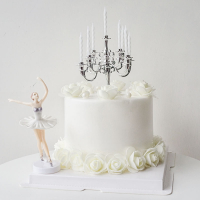 浪漫蠟燭玫瑰款 仿真生日蛋糕模型新款歐式假蛋糕櫥窗樣品