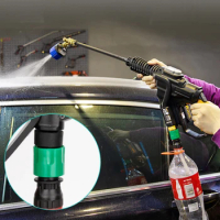 Lithium Battery Washer Gun With Bottle High Pressure Washer Gun Hose Quick Connection Pressure Washer Cleaning Accessories