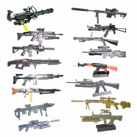 1/6 Assault Rifle Sniper Rifle Machine Gun 4D Plastic Assemble Model for 12 Inch Action Figures Weapon Minigun Toy