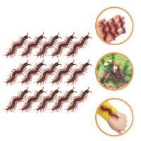 15 Pcs Simulation Centipede Halloween Prank Toys Realistic Bugs Trick Toys Tricky Props