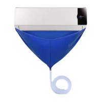 Air Conditioner Cleaning Cover Bag Conditioning Water Drain-pipe Ac Cleaning Kit Funnel Shape Split AC Cover Aircon Cleaning