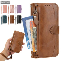 For SAMSUNG Galaxy S23 Ultra S23+ Flip Case Luxury Zipper Leather Wallet Book Pocket Cover For Samsung S23 PLUS S 23 Phone Bags