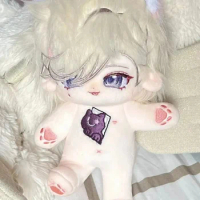 Anime Genshin Impact Lyney Cosplay 20cm Nude Doll Cotton Plush Toy Stuffed Soft Plushie