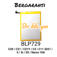 Baterai For Realme 5 . 5i . 5S . C3 . C11 2021 . C20 . C21 . C21Y . Narzo 10A . BLP729 BLP 729 BLP-7