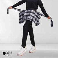HITJAB - Celana Legging Rok Flanel Yoga Zumba Running Jogging 2-0006 LR FLANEL JUMBO H