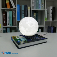 免運 塑料工藝擺件磁懸浮月球燈新奇特書本發光月球燈個性桌面創意擺設