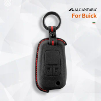 Car Alcantara Key Case Cover Holder Car Smart Key Shell For Buick Encore Excelle Aveo Opel And Chevrolet Cruze Trax 2 Button