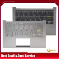 YUEBEISHENG New/Orig For ASUS VivoBook S14 S433 K433 X421FL X421FP M4600I palmrest US Russian keyboard upper cover US keyboard