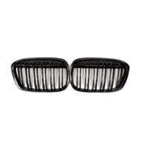 1pair 2-slat Front matte black Kidney Racing Grille Grill For 2016-2018 BMW X1 F48 F49