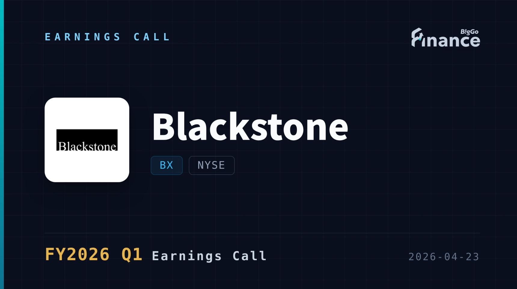[BX Q1 2026 Earnings Call] Record AUM at $1.3 Trillion, Distributable ...