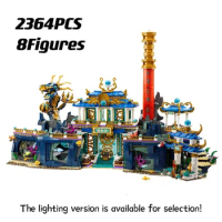 2023 Classic 2364 Pcs East Sea Dragon Palace Monkey Kid Building Block Brick Model Compatible 80049 Creative Children Toys Gifts