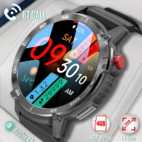 2024 New Smart Watch Men Bluetooth Call Sport Watch for Android Ios 4gb 1.6 Inch Round Ip68 Waterproof Smartwatch Outdoor