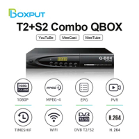 DVB T2 S2 Combo QBOX Satellite TV Receiver H264 Best DIGITAL TV Decoder 1080P FullHD DVB MP3 PLAY PVR EPG T2 DVB S2 Set Top Box