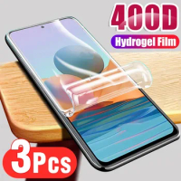 3PCS Protective Film For Xiaomi Redmi Note 11 10 9 8 7 Pro 4G 5G Screen Protector Hydrogel Film Redmi Note 10S 11S 11T 9S 9T 8T