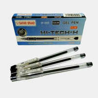SATU LUSIN 12 PCS Pulpen Hi-Tech Safari EDS ON 0.28mm Hitam
